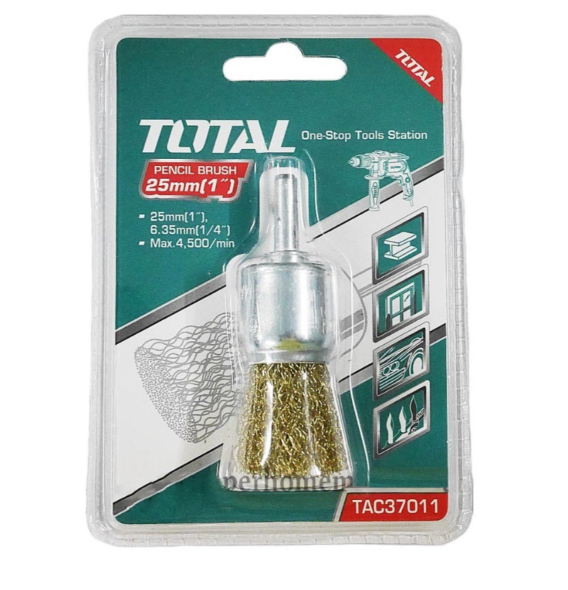 Escobilla Copa 1" Dorado con Vastago TOTAL