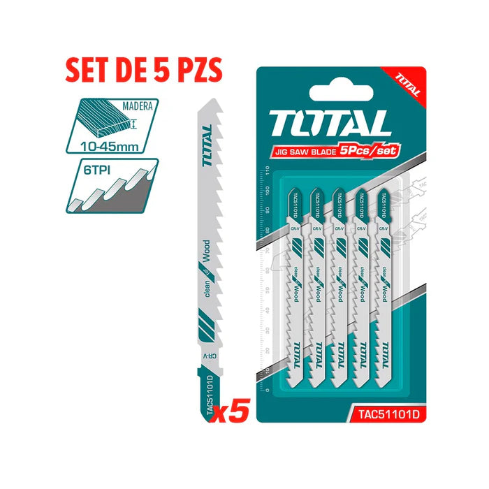 Hojas de sierra caladora para metal TOTAL