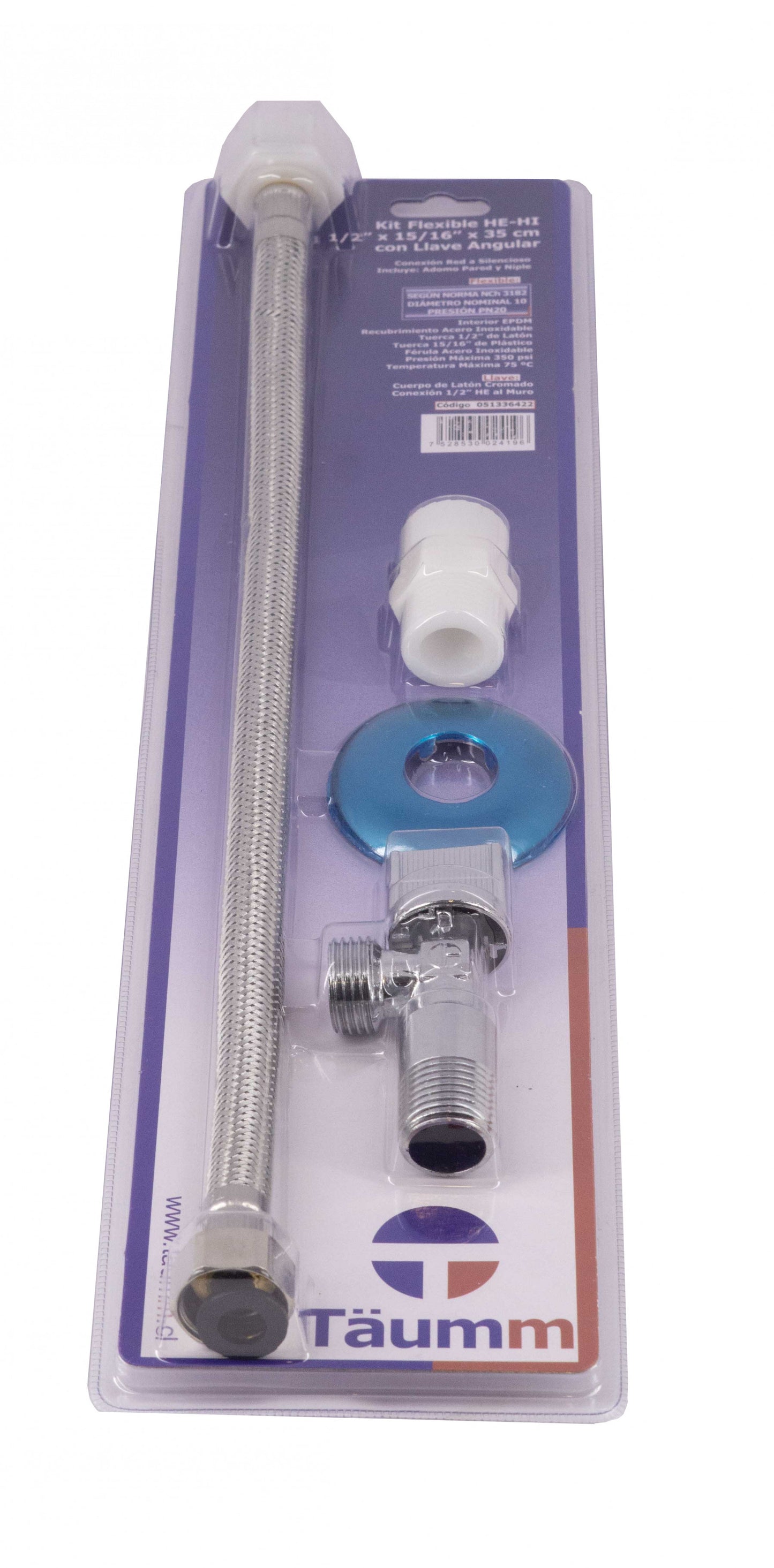 Flexible / Llave Angular 1/2" x 7/8" 35 cm