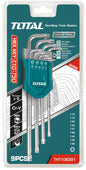 Juego de llave hexagonal torx o estrella 9 piezas TOTAL